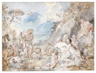 Charles-Joseph Natoire - Orpheus Charming The Animals And The Nymphs