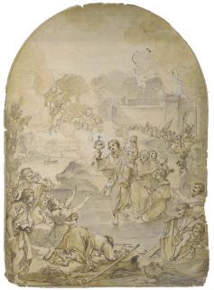 Charles-Joseph Natoire - The Miracle of Saint Hyacinth Odrowaz At Kiev