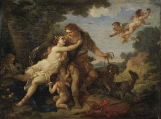 Charles-Joseph Natoire - Vénus Et Adonischarles-Joseph Natoire ; Venus And Adonis ; Signed And Dated On The Rock Lower Right ; Oil On Canvas