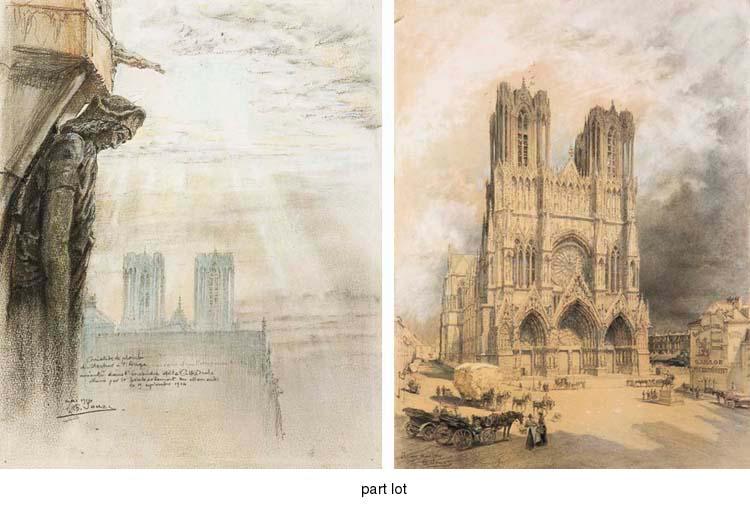 Charles Jouas - La Cathédrale de Reims; Incendie de La Cathédrale de Reims; Notre Dame de Reims: L\'Annonciation; Notre Dame de Reims: L\'Ange de L\'Annonciation Au Portail