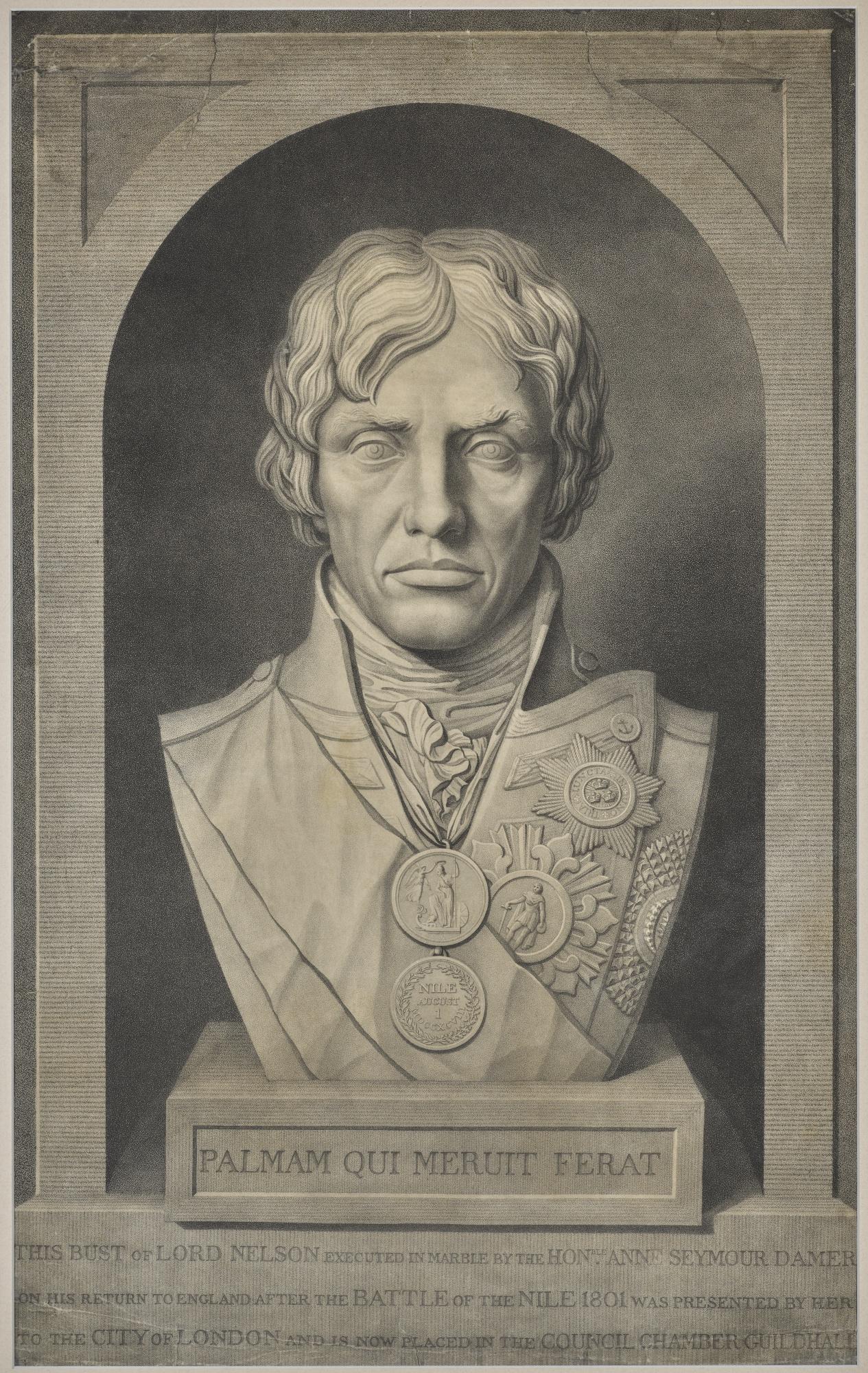 Charles Knight - Bust Of Lord Nelson, After Anne Seymour Damer