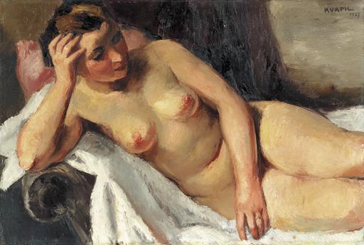 Charles Kvapil - Reclining Nude