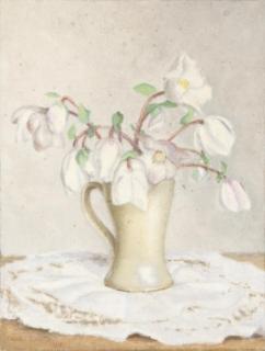 Charles Lacoste - Fleurs blanches dans un vase