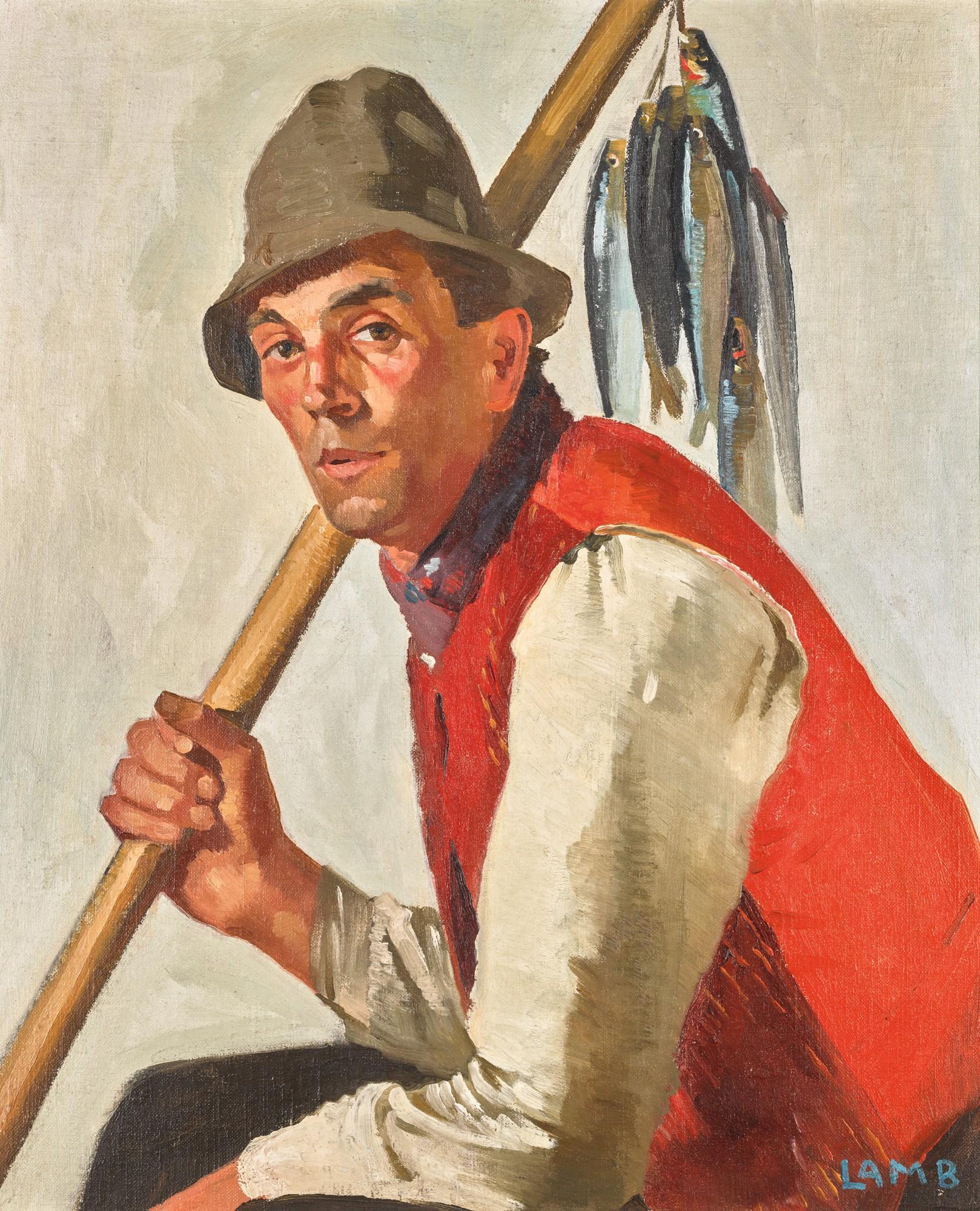 Charles Lamb, R.H.A. - A Fisherman with Pollan