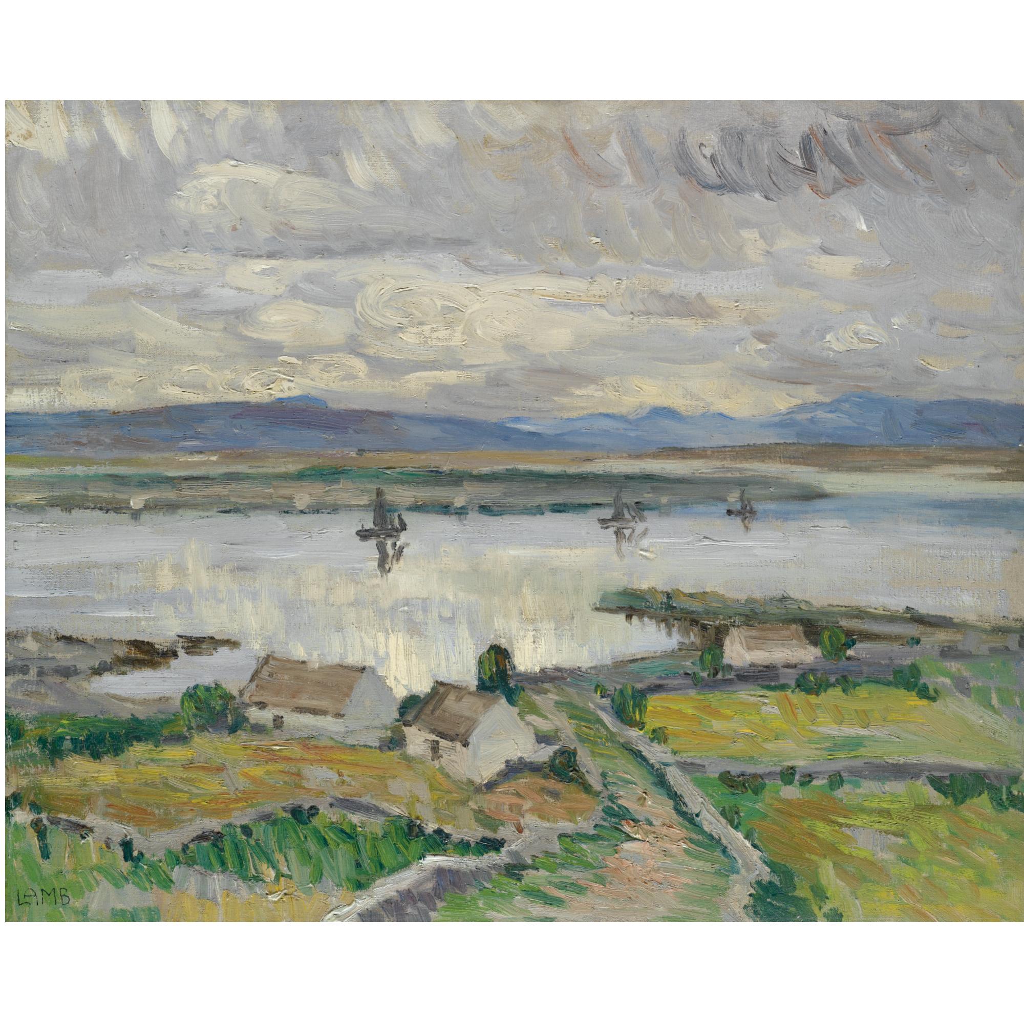 Charles Lamb, R.H.A. - Boats At Carraroe, Co. Galway