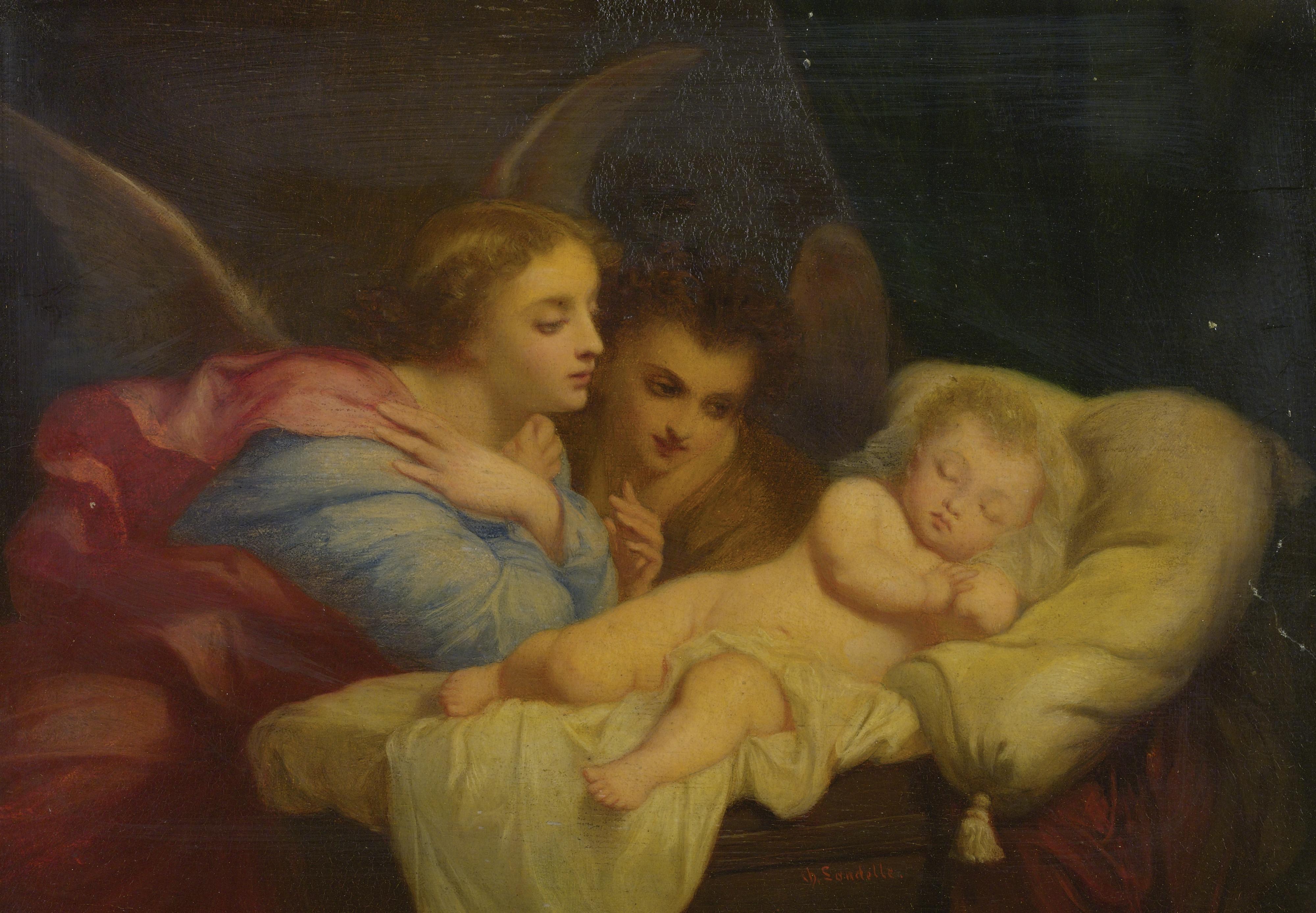 Charles Landelle - Angels Adoring The Christ Child
