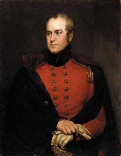 Charles Landseer - Portrait of a gentleman, said to be Lt. Col. Charles Richard Fox (1796-1873), three-quarter length, seated, in uniform
