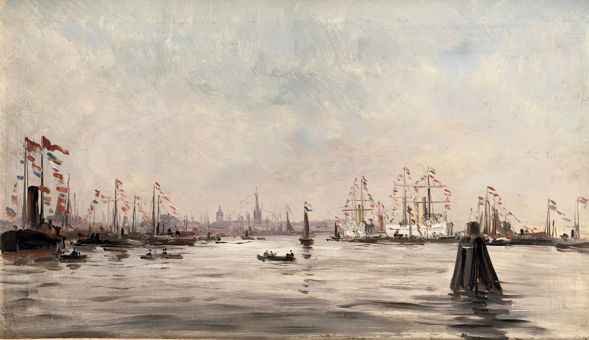Charles Lapostolet - Festivities in the Amsterdam harbour