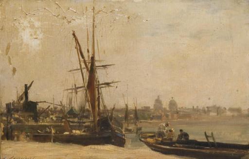 Charles Lapostolet - Greenwich vue de la Tamise