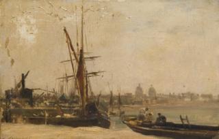 Charles Lapostolet - Greenwich vue de la Tamise