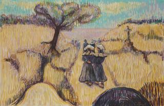 Charles Laval - Bretons Se Promenant