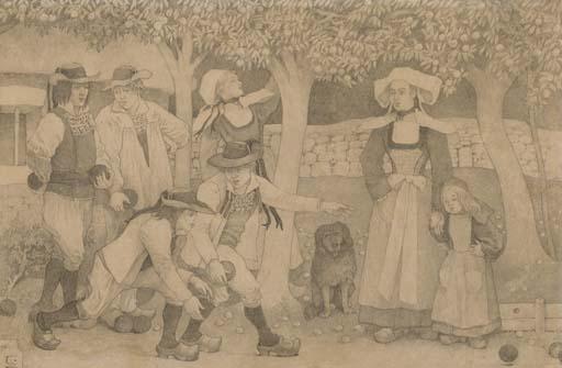 Charles Laval - Les joueurs de pétanque en Bretagne