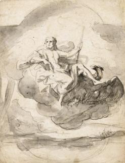 Charles Le Brun - Jupiter Seated On Clouds
