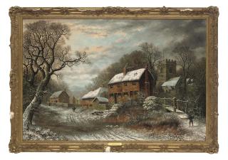 Charles Leaver - Winter at Littleham, near Exmouth, Devon