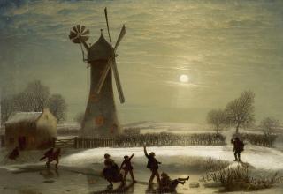 Charles Lees, R.S.A. - Moonlit Scene in Yorkshire