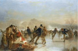 Charles Lees - Skaters, A Scene On Duddingston Loch Near Edinburgh