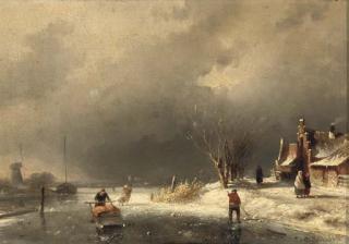 Charles Leickert - A cold day in winter