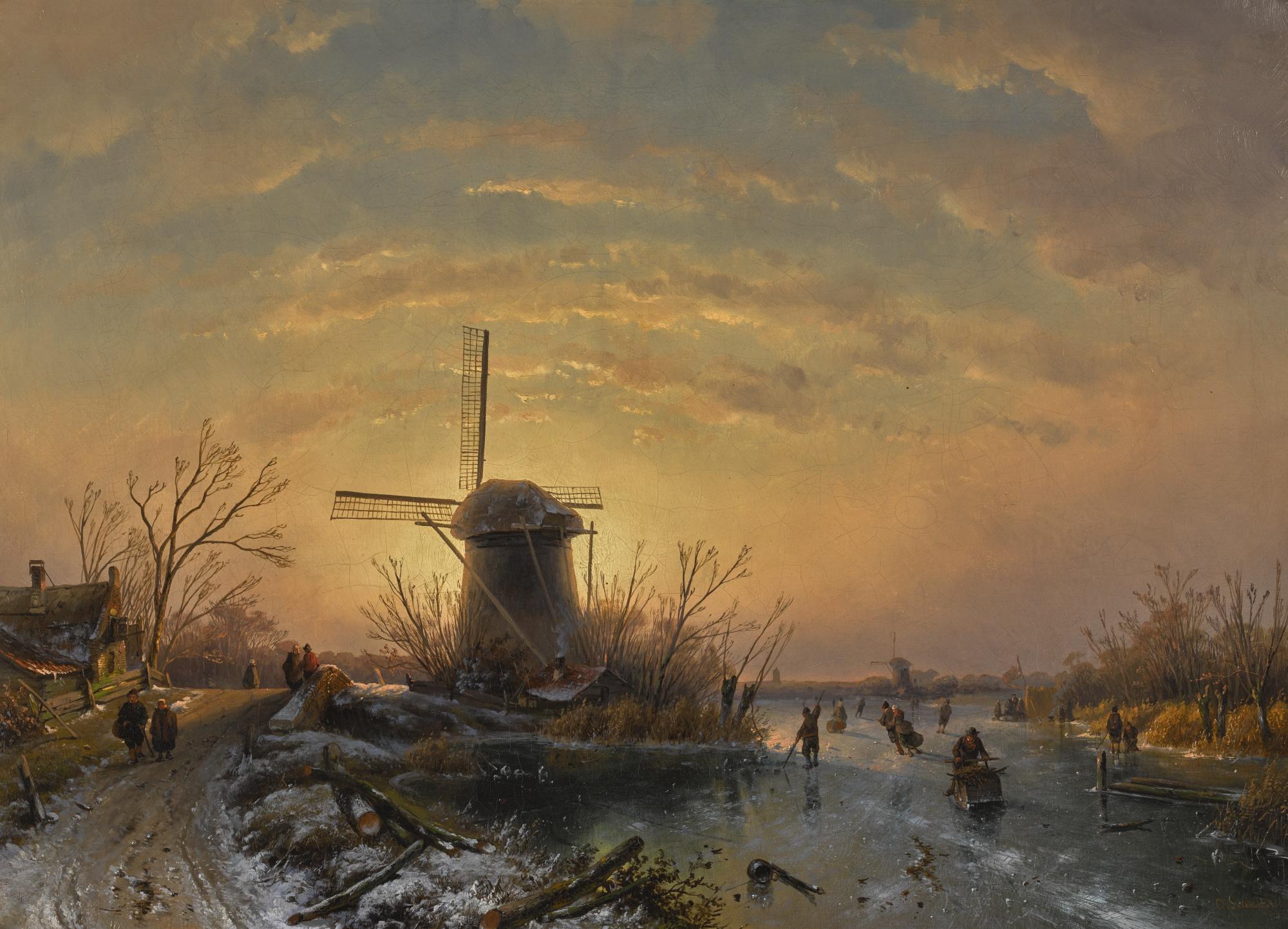 Charles Leickert - Belgian Winter Landscape 