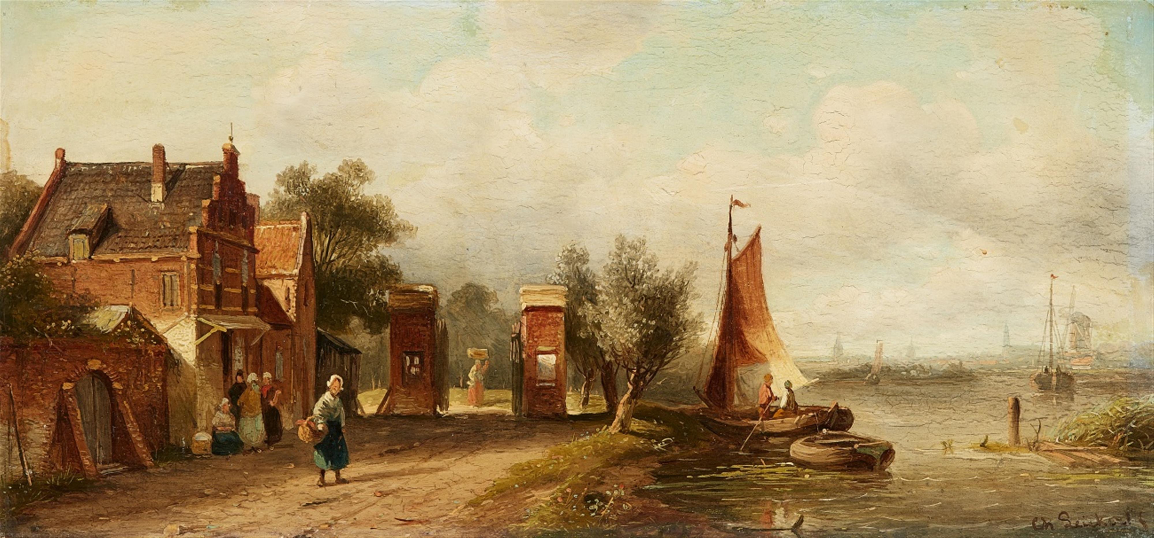 Charles Leickert - Flusslandschaft