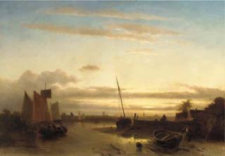Charles Leickert - Low tide on the estuary