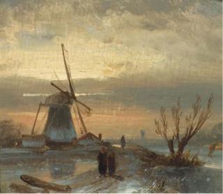 Charles Leickert - Winter evening