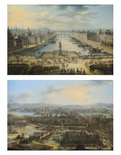 Charles-Léopold Grevenbroek - La Seine Vue Du Pont Neuf Vue De Paris Avec L\'Hôpital De Saint-Louis