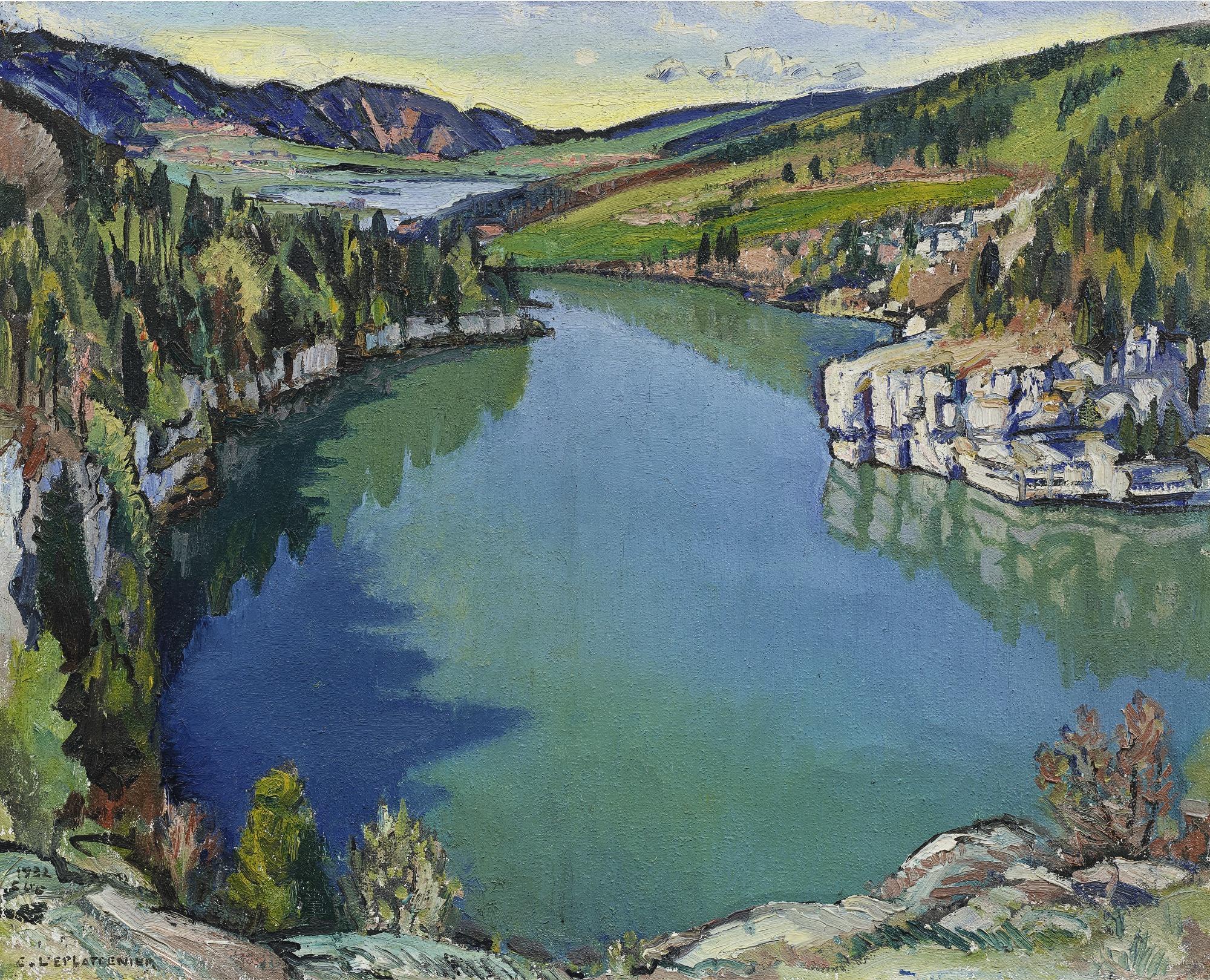 Charles L\'Eplattenier - Bassin Du Doubs Printemps, 1932