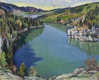 Charles L\'Eplattenier - Bassin Du Doubs Printemps, 1932