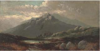 Charles Leslie, R.A. - A Highland Tarn