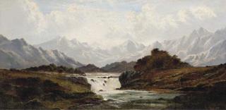 Charles Leslie - The falls of Ericht, Perthshire