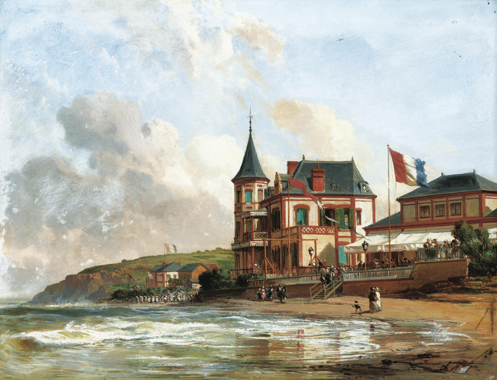 Charles-Louis Mozin - Bord De Mer A Trouville