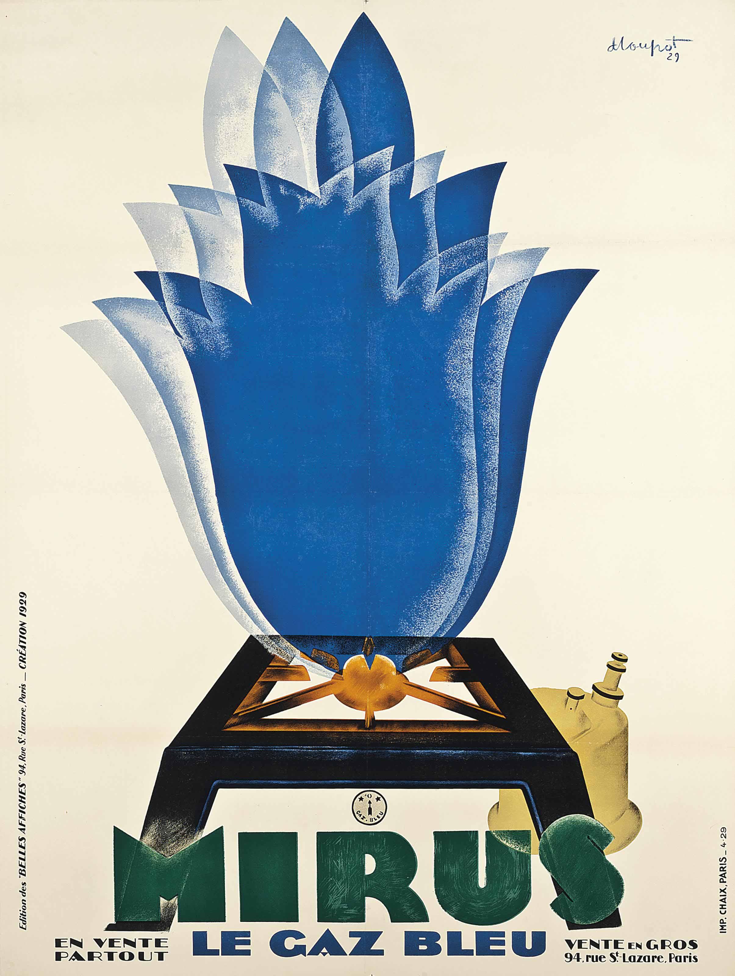 Charles Loupot - MIRUS, LE GAZ BLEU