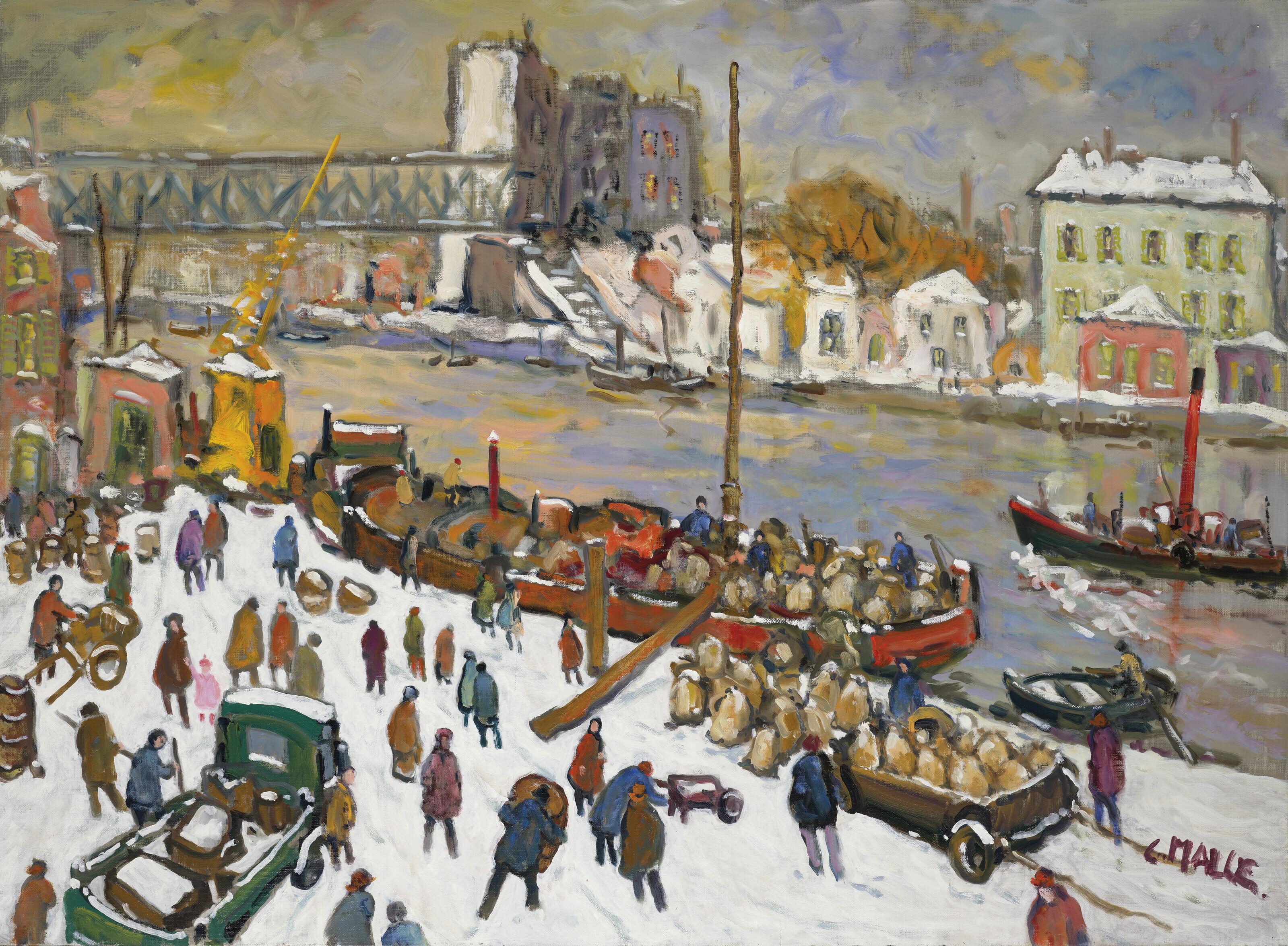 Charles Malle - Bord de l\'Ourcq – Chargement, près de Paris