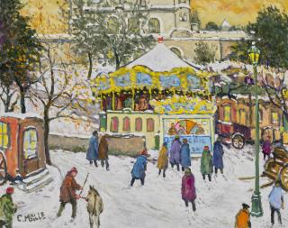 Charles Malle - La loterie du manège à Montmartre