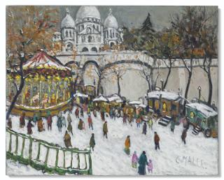 Charles Malle - Le Manège sur la Butte, Montmartre