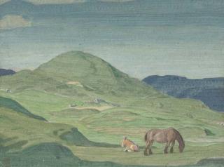 Charles March Gere, E.A., R.W.S., N.E.A.C. - Welsh Ponies