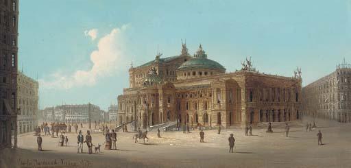 Charles Marchand - Une Vue de L\'Opéra, Place de La Madeleine, Paris