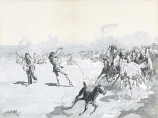 Charles Marion Russell - A Strenuous Matinee