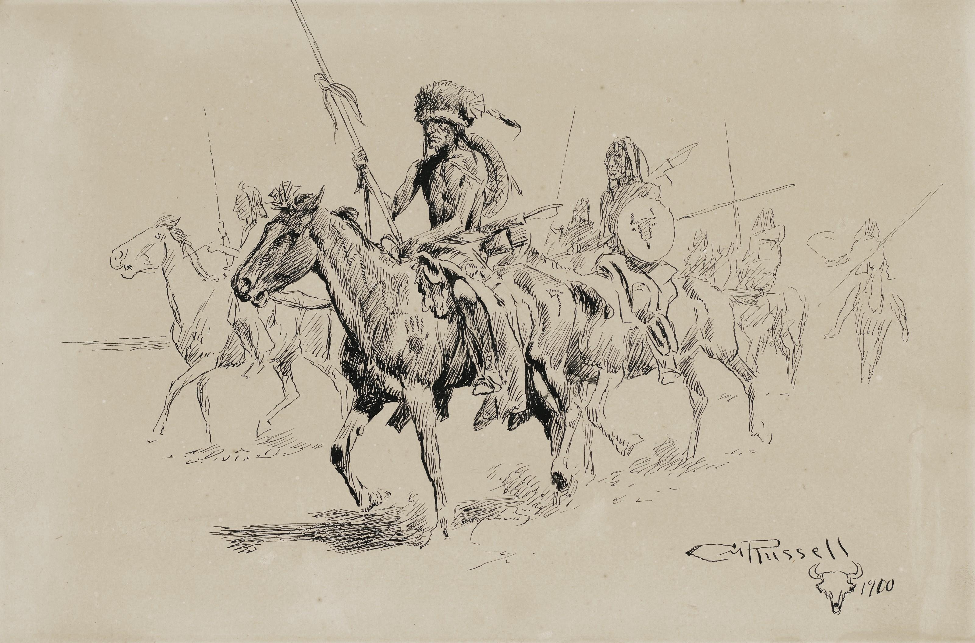 Charles Marion Russell - Indians on Horseback