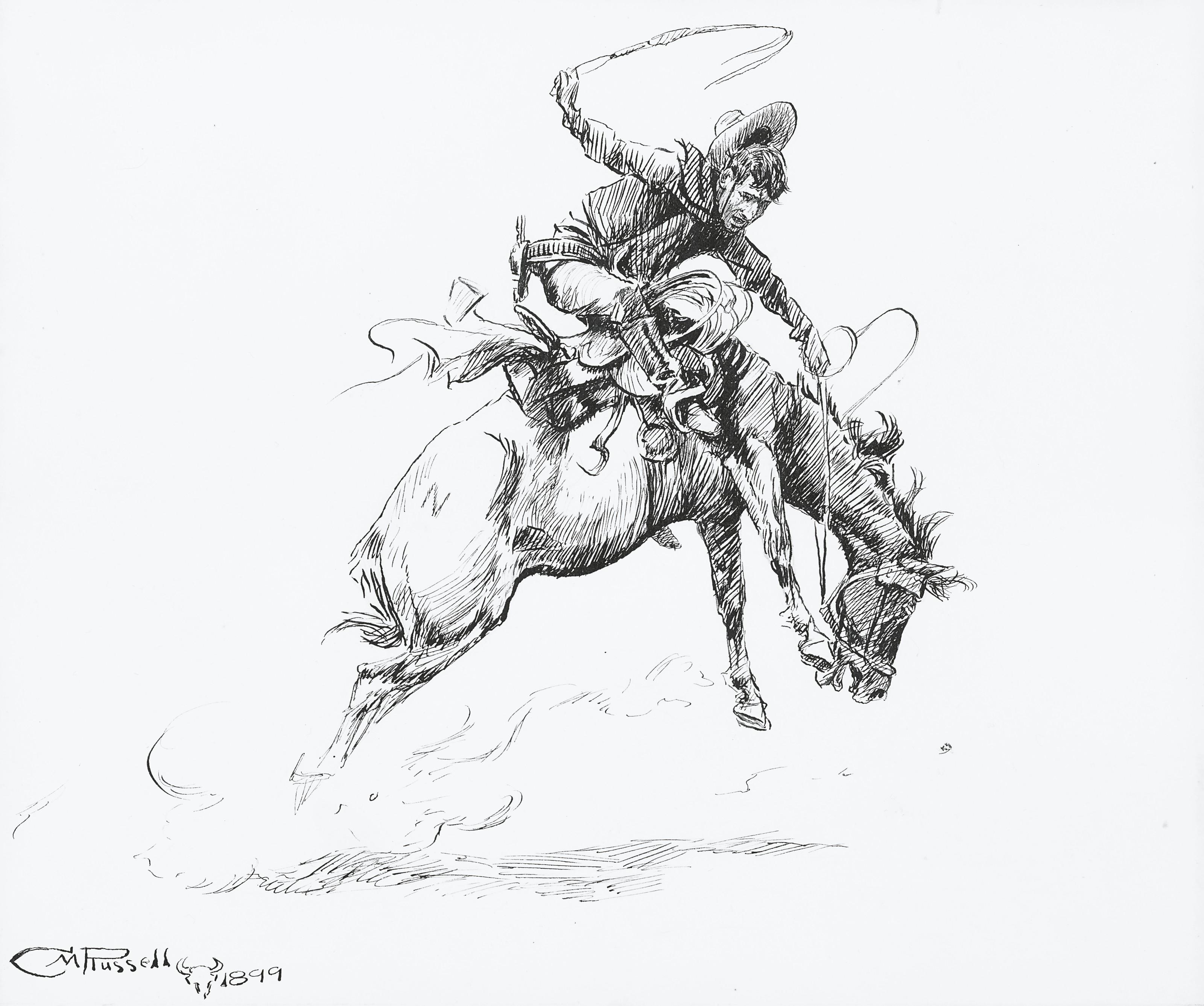 Charles Marion Russell - Judith Basin—Bronc Twister