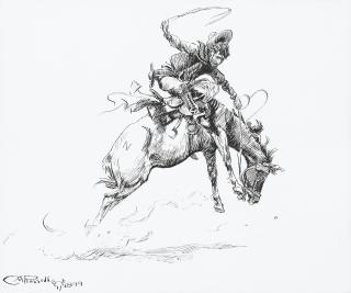 Charles Marion Russell - Judith Basin—Bronc Twister