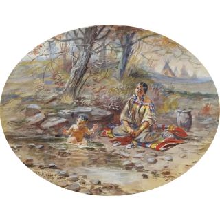 Charles Marion Russell - The Bath