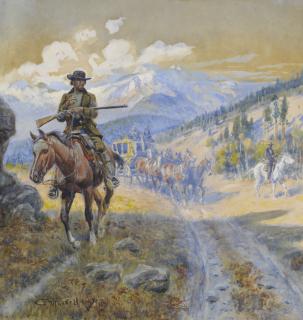 Charles Marion Russell - When Guns Were The Locks Of The Treasure Box