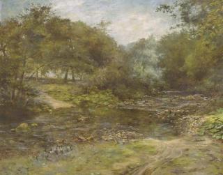 Charles Martin Hardie, R.S.A. - A ford on the south Esk