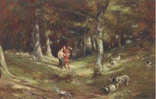 Charles Martin Hardie, R.S.A. - The Jester And The Shepherdess