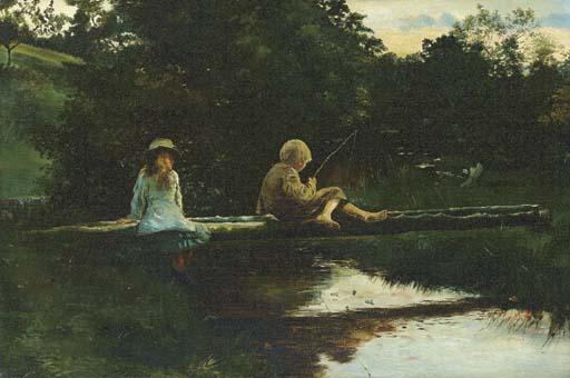 Charles Martin Hardie, R.S.A. - The young anglers