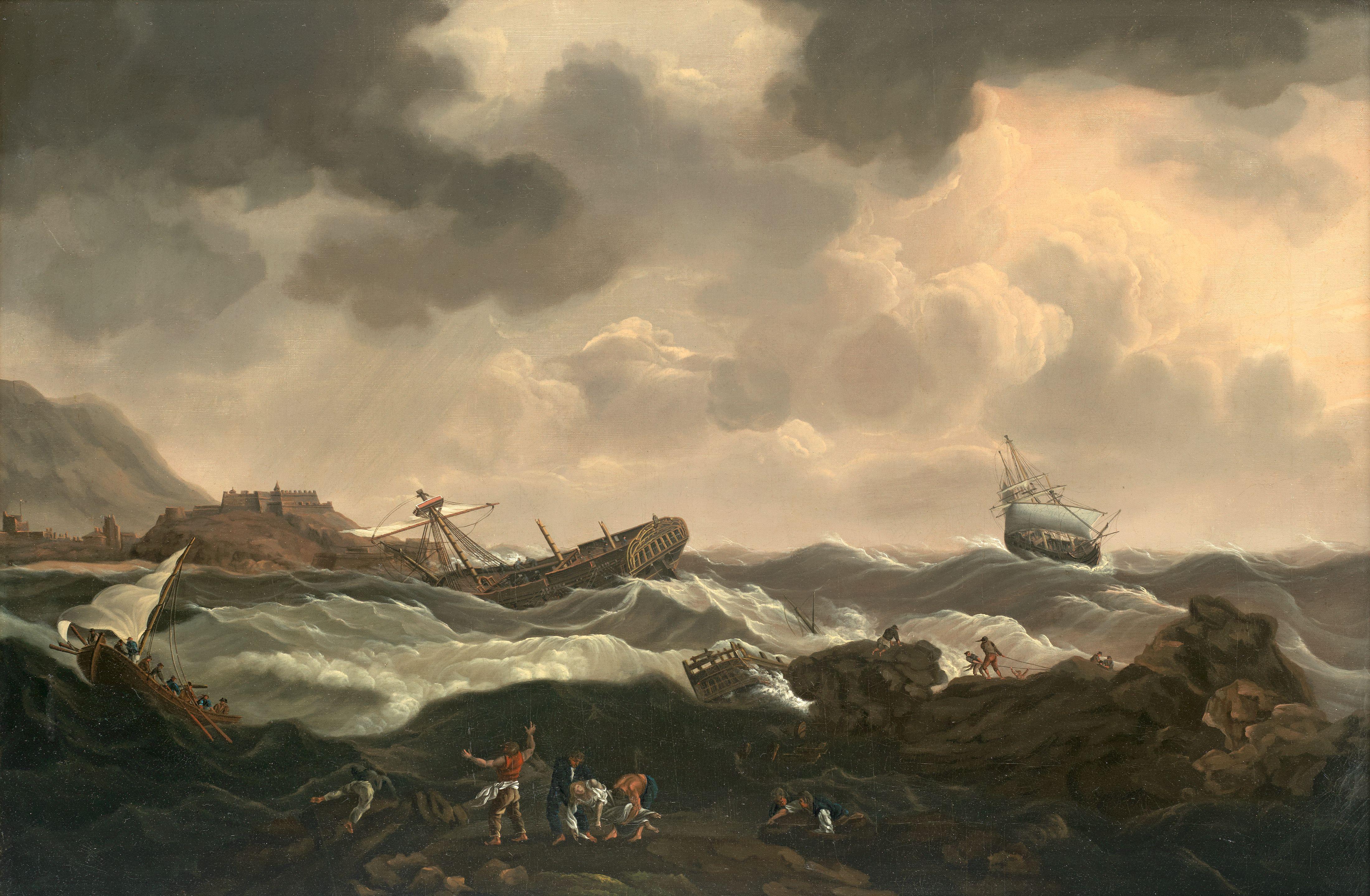 Charles Martin Powell - A convoy in distress off the North African coast