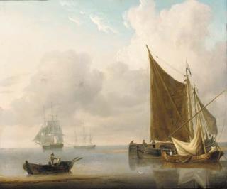 Charles Martin Powell - Dutch craft at anchor