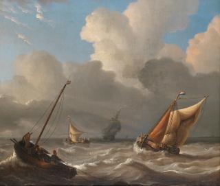 Charles Martin Powell - Dutch shipping in a choppy sea