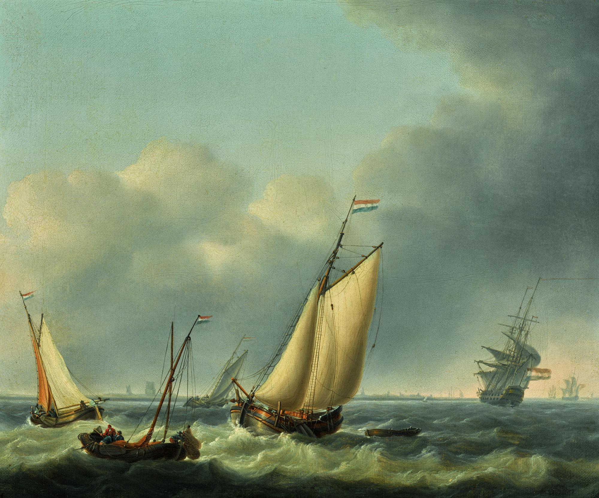 Charles Martin Powell - Dutch Vessels In A Breeze